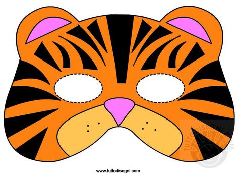 Tiger Mask Template, Animal Masks For Kids, Kids Church Activities, Jungle Theme Birthday Party, Safari Invitations, Jungle Safari Birthday, Owl Mask, Tiger Mask, Mascaras Halloween