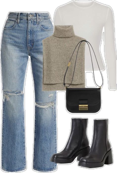 Minimalist Fall Fashion, Chicago Outfit, Aesthetic Nyc, Thanksgiving Outfit Ideas, Thanksgiving Outfits, Looks Country, Punk Boots, Chunky High Heels, Thanksgiving Outfit