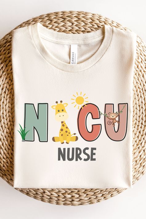 Nicu Tshirts, Pediatric Intensive Care Unit, Neonatal Nurse Practitioner, Peds Nurse, Nursing School Shirts, Picu Nurse, Nurse Midwife, Neonatal Nurse, Nurse Tshirt