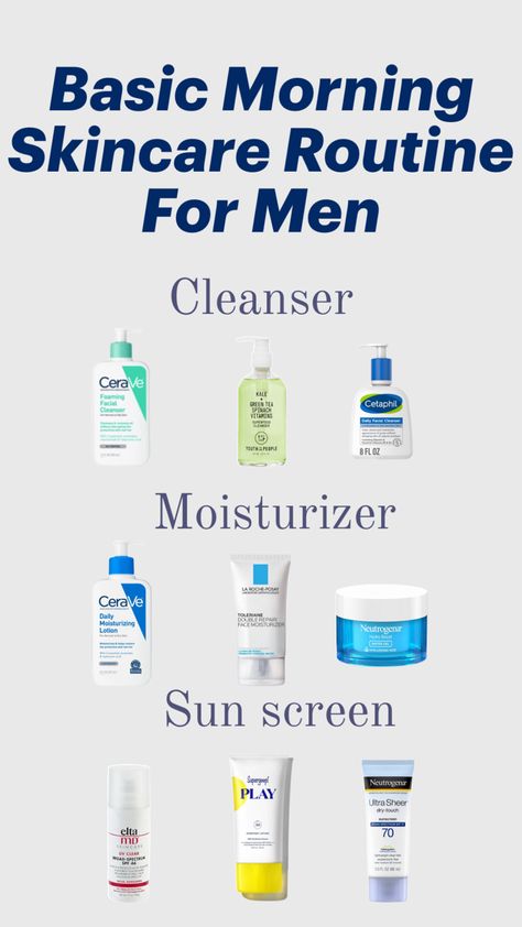 It is better to have a morning routine, protecting the skin from environmental stressors like pollution and UV rays. Here are the 3 simplest steps that men could follow. Morning Routine For Men, Cetaphil Cleanser, Glow Tips, A Morning Routine, Morning Skincare, Morning Skin Care Routine, Face Moisturizer, Uv Rays, Morning Routine