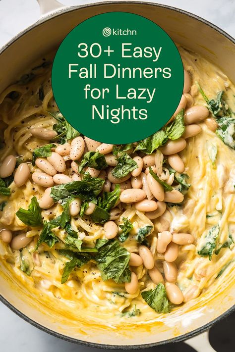 30 Easy Fall Dinners When You Don't Want to Cook Dinners When Nothing Sounds Good, Quick And Easy Rainy Day Dinner, Easy Weeknight Fall Dinners, Lazy Fall Dinner, Easy Dinners When You Don't Want To Cook, Meatless Fall Dinners, Easy Cold Night Dinners, What To Cook When You Don't Want To Cook, Rainy Day Food Dinners