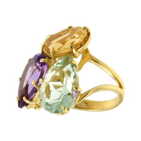 Check out this item from 1stdibs! 18k Rose Gold With Amethyst Citrine and Prasiolite Ring: https://www.1stdibs.com/id-j_11868422 Prasiolite Ring, Elegant Pouch, Lemon Quartz Ring, Trendy Ring, Citrine Ring, Italian Art, Women Diamond, Quartz Ring, Green Amethyst