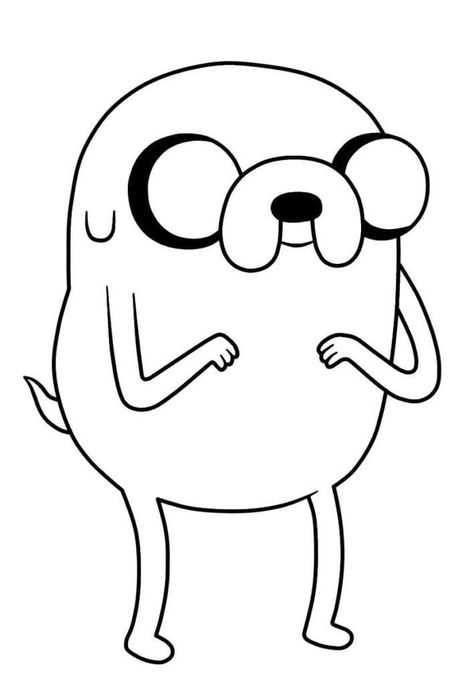 Adventure Time Coloring Pages, Roof Building, Draw Cartoons, Dog Coloring Page, Jake The Dogs, Dog Adventure, Color Magic, Cartoon Coloring Pages, Cute Doodles Drawings