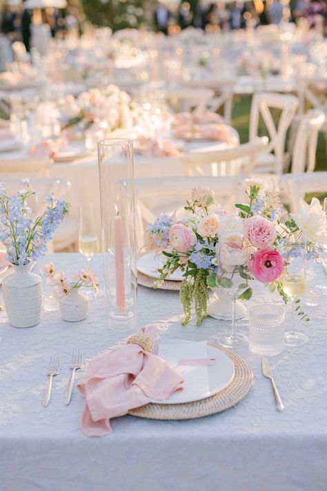 Pastel Wedding Flowers Centerpieces Table Arrangements, Soft Pastel Wedding Flowers, Baby Pink Wedding Theme, Pink And White Wedding Theme, Pastel Wedding Centerpieces, Pastel Color Wedding, Spring Pastel Wedding, Pale Pink Weddings, Pastel Wedding Theme