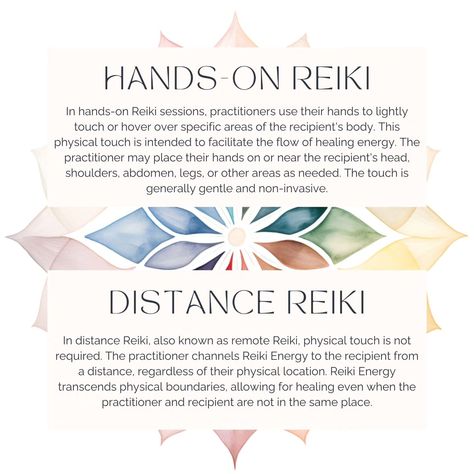 Hand-on Reiki involves the gentle laying of hands on the body to channel healing energy, promoting relaxation, stress reduction, and overall well-being. Distance Reiki, on the other hand, transcends physical barriers, allowing practitioners to send healing energy across time and space to recipients anywhere in the world. Both modalities harness the universal life force energy to facilitate healing on physical, emotional, and spiritual levels, offering profound benefits regardless of proximity... Spiritual Levels, Energy Healing Quotes, Spiritual Journaling, Distance Reiki, Reiki Principles, Reiki Business, Reiki Therapy, Spiritual Psychology, Reiki Healer