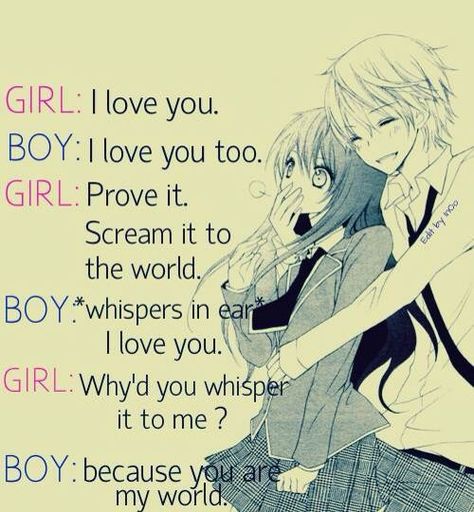 Anime Love Quote, Adorable Anime Couple, Cute Manga Couple, Kawaii Anime Couple, Sweet Anime Couple, Cute Anime Couple, Cute Anime Boy, Anime Character, ... Bahasa Jepun, Anime Love Quotes, I Love You Too, Love You Too, Manga Quotes, Anime Quotes Inspirational, Manga Couples, Trendy Quotes, Couple Quotes