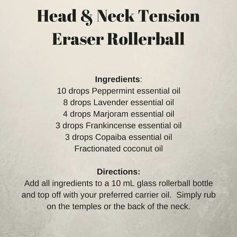 Headache Rollerball Headache Relief Essential Oils, Essential Oils For Inflammation, Essential Oil Roller Bottle Recipes, Marjoram Essential Oil, Copaiba Essential Oil, Essential Oils For Colds, Essential Oils For Pain, Doterra Essential Oils Recipes, Essential Oils For Headaches