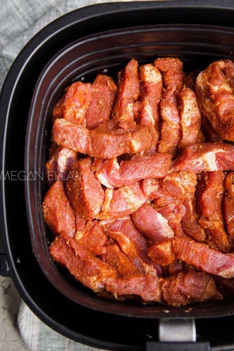 Pork Loin Boneless Country Style Ribs, Air Fryer Boneless Pork Ribs, Country Style Pork Ribs Air Fryer, Boneless Pork Ribs Air Fryer, Country Ribs Recipe, Boneless Country Style Pork Ribs, Dinner Sides Recipes, Country Pork Ribs, Pork Riblets