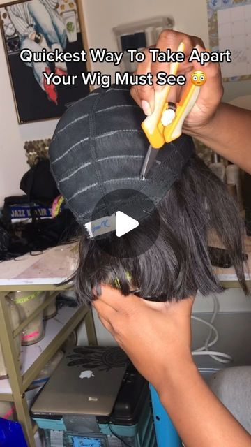 JazzK Essentials LLC on Instagram: "Takes less thank 20 mins! 😎   Drop in the comments if you’re going to try this technique out or…..🧐  www.JazzKHairBoutique.com #wigmaker #wigtutorial #easytips #gluelesswig #nycwigmaker" Making A Wig, Wig For Beginners, Take Apart, Wig Making, Drop In, Glue, Hair Care, Wigs, Hair