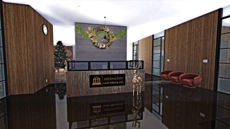 ABERNATHY LAW FIRM & CO. ⚖️ | Sierra The Simmer Sims 4 Office Build, Sims 4 Lawyer Office, Sims 4 Law Firm, Sims 4 Cc Lawyer, Sims 4 Office Building, Law Firm Building, Sims 4 Business, Law Firm Office Design, Realistic Sims