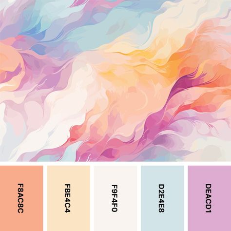 31 Light Color Palettes for Airy Designs - Color Meanings Ombre Painted Walls, Colour Pallets, Color Design Inspiration, Coloring Inspiration, Pastel Colour Palette, Colors Palette, Color Meanings, Brand Color Palette, Color Palette Design