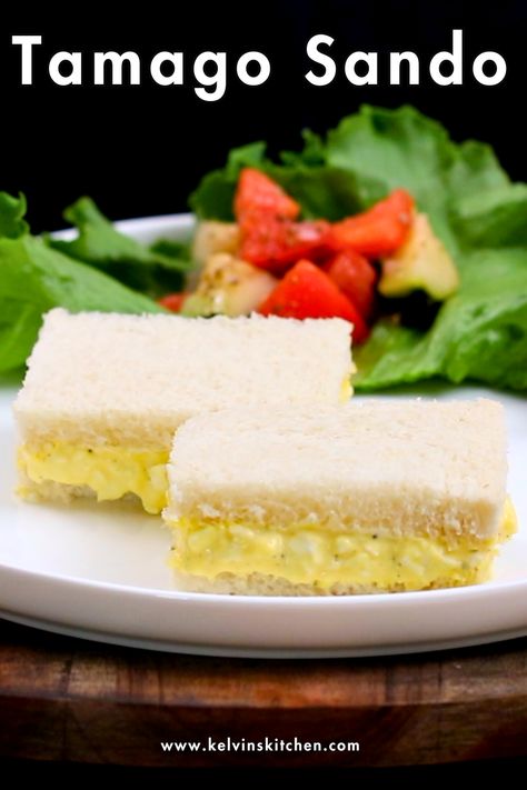 Discover how to make the classic Japanese Egg Salad Sandwich, also known as Tamago Sando! This easy-to-follow recipe features fluffy eggs, creamy Japanese mayo, and soft milk bread for the ultimate sandwich experience. Perfect for lunch, a quick snack, or a picnic. Learn how to make it at home with step-by-step instructions, tips, and variations. Japanese Egg Salad Sandwich, Sando Recipe, Japanese Egg Salad, Soft Milk Bread, Tamago Sando, Vegetarian Japanese, Japanese Mayo, Ultimate Sandwich, Japanese Egg