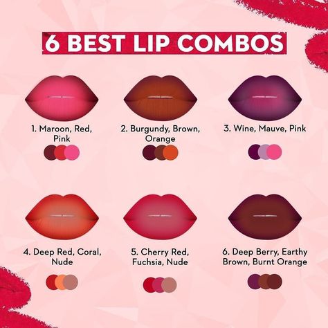 What lip combo are you wearing?!💄💋 If you’re seeing this follow @novakanecosmetics ✨ Different Lip Combos, Eyeshadow Lip Combo, Lip Combos Tutorials, Lip Lining Techniques, Red And Pink Lip Combo, Baddie Lip Combos, Orange Lip Combo, Dark Lip Combo, Cute Lip Combos