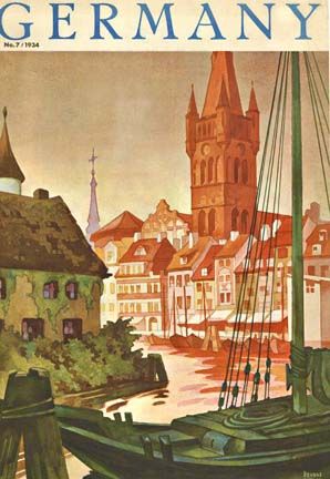 Berlin by Friedel Dzubas (1915-1994), 1934. Germany Poster, Art Deco Travel Posters, Poster Store, Travel Cards, Vintage Travel Poster, Travel Locations, Vintage Advertisement, European Vintage, Germany Travel