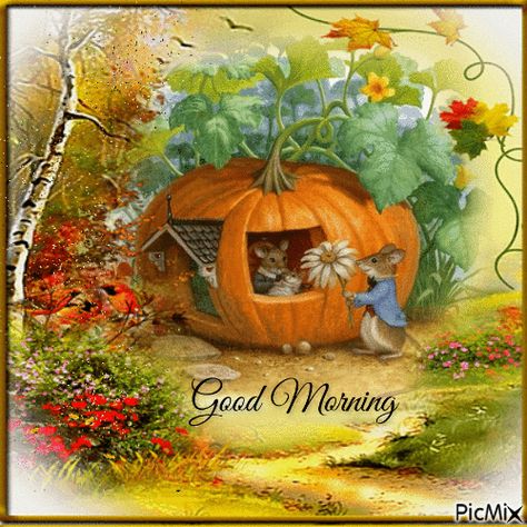 Good Morning Fall Gif, Autumn Good Morning Images, Spooky Good Morning, Fall Good Morning, Autumn Good Morning, Good Morning October, Halloween Good Morning, Good Morning Fall Images, Good Morning Fall