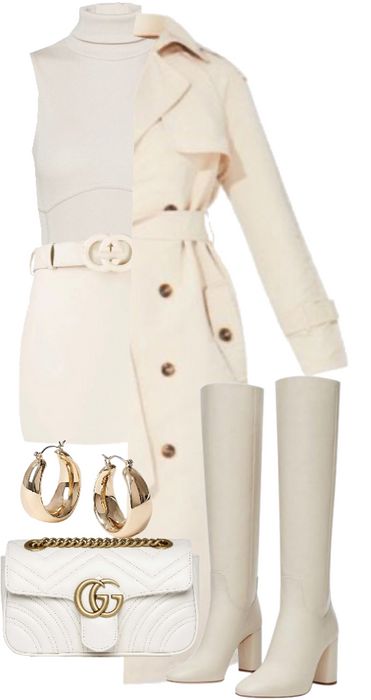 cream winter outfit Outfit | ShopLook All Cream Outfits For Women, Cream Holiday Outfit, Cream Winter Outfit, Cream Outfit, Cream Outfits, Cocktail Outfit, Chic Casual, Spring Street Style, Clothes Style