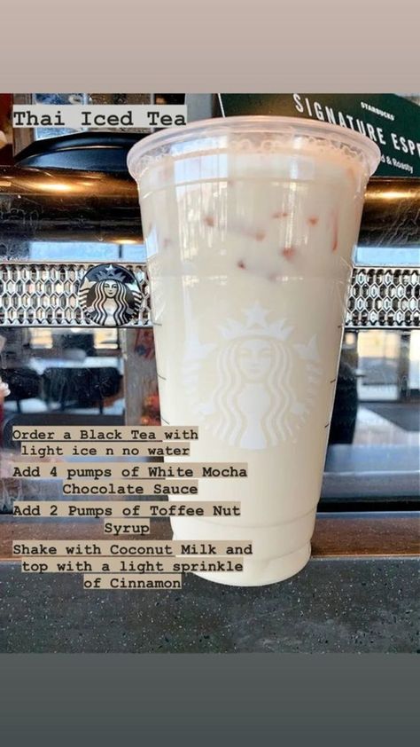 Coffee Drinks Starbucks Iced, Starbucks Milk Tea Recipe, Starbucks Drinks Milk Tea, Thai Iced Tea Starbucks, Thai Tea Starbucks, Tea Orders From Starbucks, Starbucks Thai Tea, Tea Drinks From Starbucks, Milk Tea Starbucks Order