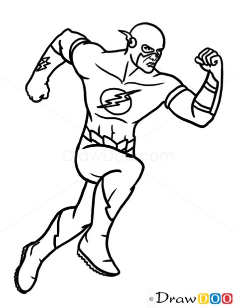 How to Draw Flash, Superheroes - How to Draw, Drawing Ideas, Draw Something, Drawing Tutorials portal Draw Superhero, Flash Coloring Pages, Palette Playground, Flash Running, Flash Drawing, Marvel Art Drawings, Avengers Coloring Pages, Avengers Coloring, Easy Draw