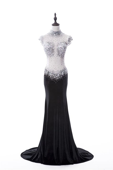 Style #29783 - Black Rhinestone Pageant Gowns - Darius Cordell – Darius Dresses Cap Sleeve Evening Gowns, Black Lace Evening Dress, Folk Lore, Bling Dress, Black Evening Gown, Dance Apparel, Sparkly Prom Dresses, Custom Wedding Dresses, Formal Evening Wear