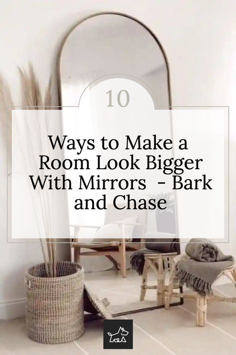 Discover 10 ways to make your room feel bigger and brighter with mirrors! From hanging a large mirror on a wall to using mirrored furniture, these tips and tricks will help you maximize the use of reflective surfaces and create a more spacious and inviting space in your home. Upgrade your home design with mirrors today! Living Room With Mirror, Floor Mirror Living Room, Mirrors In Living Room Ideas, Room With Mirror, Wall Mirror Ideas Living Room, Make A Room Look Bigger, Foyer Mirror, Wall Mirror Decor Living Room, Room Mirror Ideas