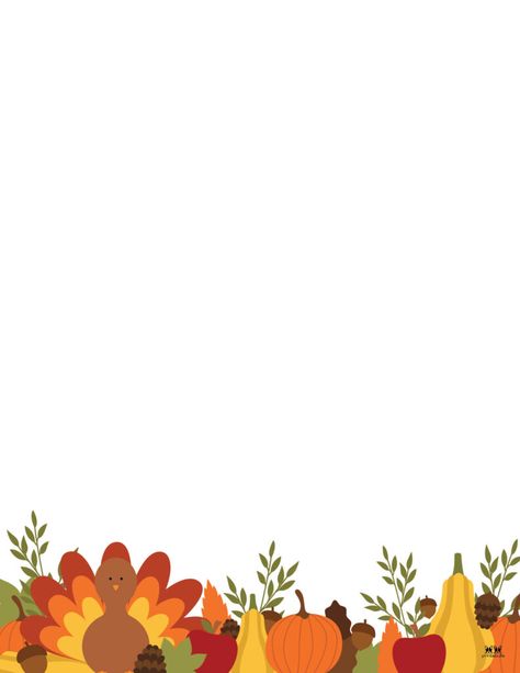 Choose from 41 unique and FREE Thanksgiving borders and frames for every paper use imaginable during the month of November. Print from home! Thanksgiving Borders And Frames, Thanksgiving Borders Free Printable, Fall Borders Free Printable, Thanksgiving Border, Fall Borders, Comic Template, Free Thanksgiving Printables, Thanksgiving Background, Month Of November