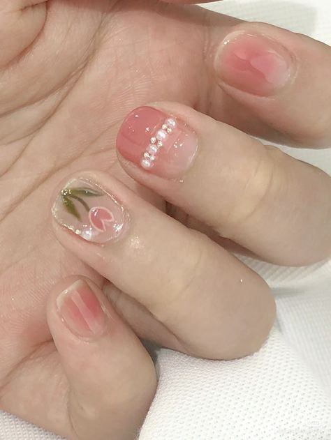 Korea Nail, Hello Nails, Nails Now, Baby Nails, Blush Nails, Pretty Gel Nails, Jelly Nails, Kawaii Nails, Minimalist Nails