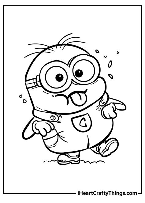 Minion Coloring Pages Free Printable, Minion Outline, Coloring Minions, Minion Doodle, Printable Minions, Female Minion, Disney Colouring, Minion Drawing, Minion Coloring Pages