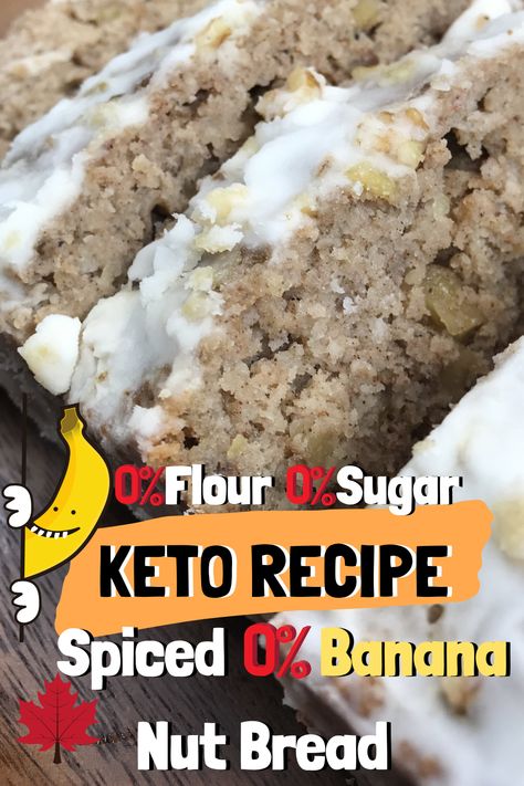 Keto Banana, Easy Keto Banana Bread, Keto Banana Recipes, Keto Banana Nut Bread, Lower Carb Banana Bread, Keto Banana Bread No Bananas, Low Carb Banana Bread Coconut Flour, Banana Nut Cake, Keto Banana Bread