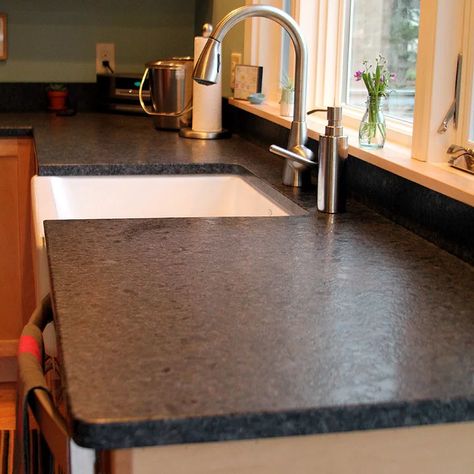 Black Pearl Leathered Granite - Photos & Ideas | Houzz Black Pearl Leathered Granite, Black Leathered Granite Countertops, Leathered Granite Countertops, Leathered Granite, Black Pearl Granite, Transitional Style Kitchen, Kitchen Cabinet Color Ideas, Leather Granite, Black Granite Countertops