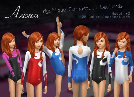 Alyouksa Mystique Gymnastics Leotards Model 3, 20 Color Combinations.Lots of shiny Swarovski Crystals!DownloadCredit : Poses by @flowerchamber S4CC, TS4CC Sims4CC Leotard Sims 4 Cc, Sims 4 Gymnastic Cc, Sims 4 Gymnastics Animation, Sims 4 Cheer Poses, Sims 4 Cc Gymnastics Clothes, Kids Leotards, Kids Gymnastics, Sims 4 Blog, Sims Baby