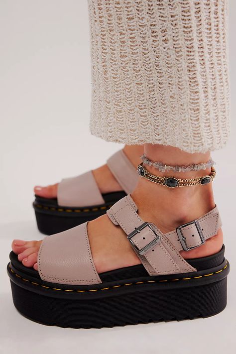 Dr. Martens Voss Quad Sandals | Free People Chunky Sandals Outfit, Doc Marten Sandals, Dr Martens Voss, Dr Martens Style, Martens Style, Sandals Platform, Sandals Outfit, Chunky Sandals, Shoe Inspo