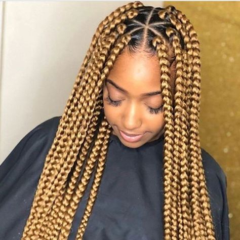 Triangle Braids, Triangle Box Braids, Large Box Braids, Box Braid Hair, Small Box Braids, Big Box Braids, Blonde Box Braids, Short Box Braids, Big Box Braids Hairstyles