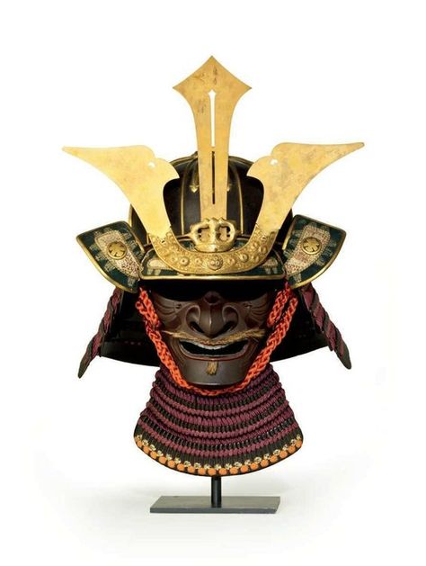 A sujibachi kabuto (ridged helmet), Edo period, 17th century Shogun Mask, Samurai Masks, Japanese Armor, Samurai Mask, Samurai Helmet, Samurai Artwork, Japanese Mask, Japanese Warrior, Battle Armor