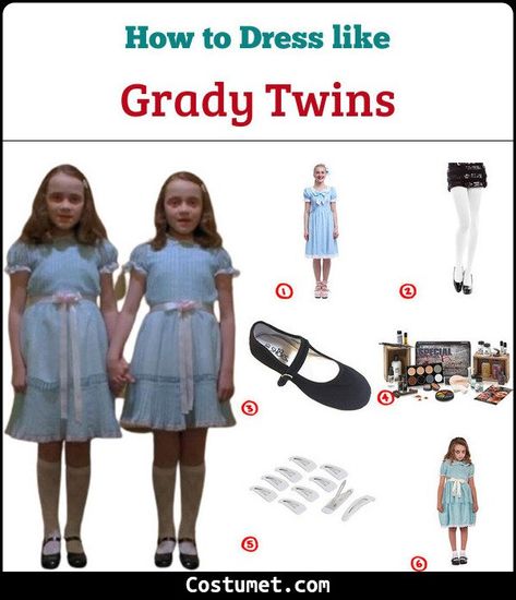 The Shining Costume Twins, Scary Twin Halloween Costumes, Shining Twins Makeup, The Shinning Twins Halloween Costume, Creepy Twins Costumes, Shinning Twins Costume Diy, The Shining Costume, Twins The Shining, Grady Twins Costume