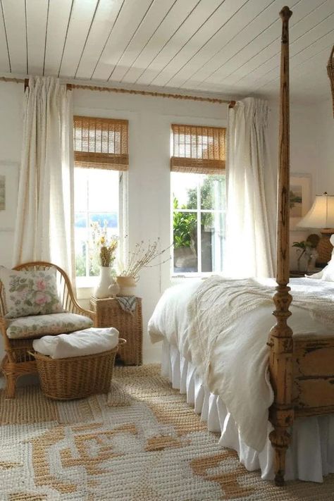 Whitney Hess Old House Bedroom, Coastal Farmhouse Bedroom, Best Master Bedrooms, Master Suite Bathroom, House Bedroom Ideas, Farmhouse Bedroom Decor Ideas, Bedroom Trends, Modern Ideas, Bedrooms Decor