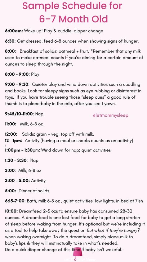 Baby Solid Food Schedule, 7 Month Old Schedule, 7 Month Old Sleep, Baby Eating Schedule, 6 Month Old Sleep, 7 Month Old Baby Food, 7 Month Baby, 8 Month Baby, Baby Solid Food