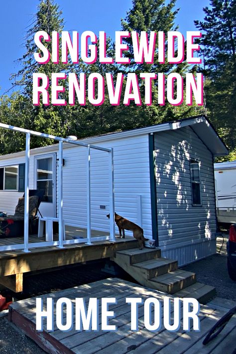 Trailer Remodel Single Wide Exterior, Single Wide Remodel Before And After, Mobile Home Remodel Single Wide, Old Mobile Home Makeover Single Wide, Single Wide Mobile Home Remodel, Manufactured Home Renovation, Trailer Remodel Single Wide, Single Wide Trailer Remodel, Mobile Home Addition