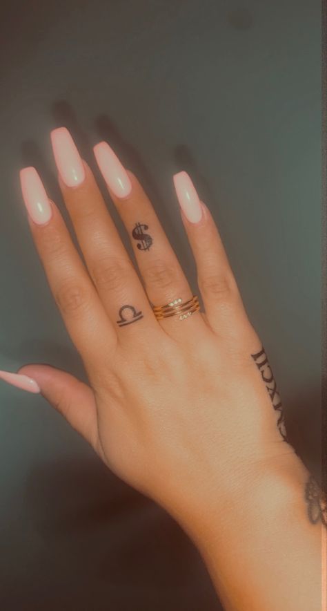 Libra Tattoo Hand, Libra Finger Tattoo Ideas, Finger Tattoos Libra Sign, Libra Finger Tattoos For Women, Libra Tattoo Finger, Libra Tattoo On Finger, Small Libra Tattoo For Women, Libra Hand Tattoos For Women, Matching Libra Tattoos