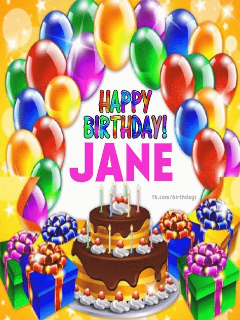 Happy #birthday #Jane image gif Happy Birthday Jane, Emily Name, Happy Birthday Gif, Happy Birthday Today, Happy Birthdays, Birthday Wishes Greetings, Gif Images, Happy 40th Birthday, Happy Birthday Greeting Card