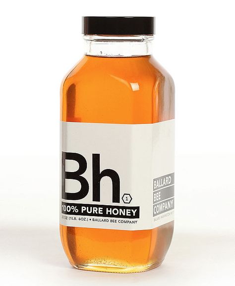 Ballard Bee Company Honey Best Packaging Design, Honey Label, Honey Bottles, Honey Packaging, Cool Packaging, Pure Honey, Food Packaging Design, Bottle Packaging, Creative Packaging