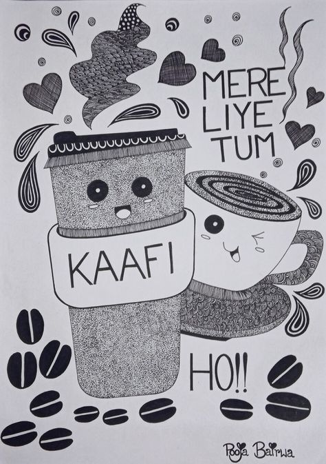 Mere liye tum kaafi ho... 💜☕😍🙈✨ I can't get this song out of my head 🙈 ❤️ #coffee #music #love #doodle #zenartbypooja #zentangle #artwork #sketch #painting #draw #arte #creative #artistsoninstagram #ink #instaart #sketchbook #artoftheday #doodle #meditation #drawings #pattern #zen #mandala #doodles #lineart #patterns Coffee Doodles Simple, Coffee Mandala Art, Music Mandala Art, Meditation Drawings, Music Drawings Doodles, Mere Liye Tum Kaafi Ho, Love Zentangle, Coffee Mandala, Lover Doodle