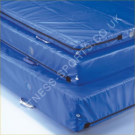 High impact PE gym safety impact mattressHeavy impact gymnasium safety mattrress manufactured using absorbent durable polyurethane foam with hard wearing nylon reinforced blue PVC covers. Covers are envelope type with Velcro fastening at one end and complete with webbed carrying handles and joining toggles. Absorbent mattresses are supplied with anti-slip base as standard. Crash Mat, Sand And Water Table, Building Confidence, Sport Hall, Home Safety, Mat Exercises, Rain Cover, Flame Retardant, Confidence Building