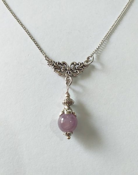 Amethyst Silver Victorian necklace Bohemian necklace Boho necklace Lilac necklace purple necklace amethyst jewelry gift for her lavender necklace Amethyst necklace.  Beautiful silver-tone ornaments Victorian style genuine Amethyst necklace . Silver tone beads Genuine Amethyst necklace . Romantic necklace . Beautiful Amethyst necklace . Amethyst jewelry. Perfect Gift for girlfriend,  mother,  sister,  bridesmaids or Maid of honor. Gift for special people or jewelry set for your special occasion. Necklace Light Purple, Perfect Gifts For Girlfriend, Purple And Silver Jewelry, Silver Jewelry Boho, Cute Pendant Necklace Charms, Pretty Jewellery Necklace, Silver Necklaces Aesthetic, Amethyst Aesthetic, 1990s Jewelry