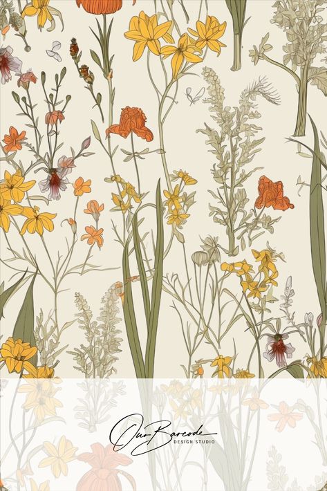 Hand-painted floral pattern inspired by the beautiful yet fragile nature of the early spring flowers. #floral #elegant #handdrawing #print #pattern #fashion #design #trends #surfacedesign #textile #2023 #2024 #flowers #tenderly #products Fashion Trend Pattern, Textile Fashion, Early Spring Flowers, Floral Trends, Hand Drawn Pattern, 2024 Trends, Dark Floral, Textiles Fashion, Nature Prints