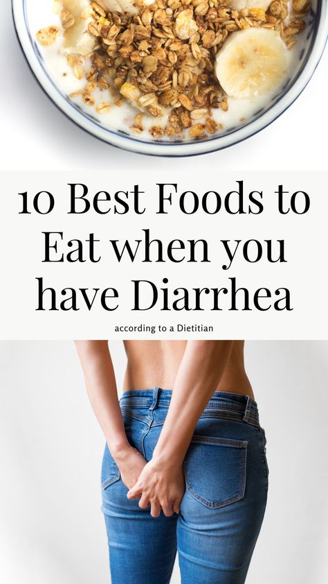 Registered Dietitians chime in on which foods to consume and those avoid to help relieve diarrhea and soothe the gastrointestinal tract. Upset Tummy Food, Foods For Diaherra, Stomach Soothing Foods, Brat Diet Recipes, Food When Sick, Upset Stomach Food, Eat When Sick, Sick Food, Bland Diet Recipes