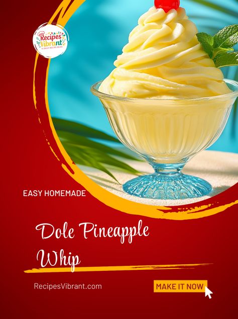 Dole Pineapple Whip Pineapple Dole Whip Recipe, Dole Pineapple Whip, Pineapple Dole Whip, Dole Whip Recipe, Pineapple Delight, Tropical Fruit Salad, Dole Pineapple, Pineapple Whip, Fruit Combinations