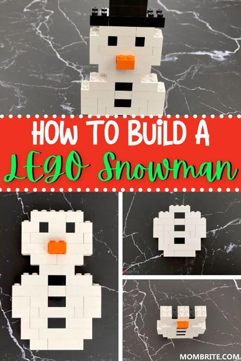 Do you want to build a snowman? As part of the Winter LEGO STEM challenge, this building a LEGO snowman is a fun preschooler and kindergartener stem challenge to do during or before Christmas! Simple Christmas Lego Builds, Christmas Legos Ideas, Winter Lego Challenges, Easy Christmas Lego Builds, Christmas Lego Instructions, Christmas Lego Challenge, Winter Lego Ideas, Christmas Lego Builds, Lego Christmas Ideas