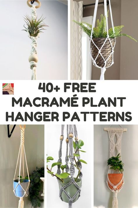 40+ Free Macramé Plant Hanger Patterns and Tutorials Free Macrame Patterns Plant Hangers Pdf, Diy Large Macrame Plant Hanger, Triple Macrame Plant Hanger, Short Macrame Plant Hanger Diy, Macrame Plant Holder Pattern Free, Small Macrame Plant Hanger Pattern, Macrame Plant Hanger For Beginners, Macrame Plant Hanger Free Pattern, Diy Macrame Plant Hanger With Beads