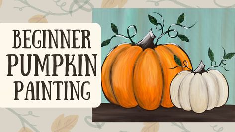 Beginner Pumpkin Painting Tutorial with Traceables - Emily Seilhamer Art Fall Canvas Painting Ideas Easy Diy, Pumpkin Painting Idea, Easy Pumpkin Painting, Pumpkin Canvas Painting, Painting Tutorial Step By Step, Fall Pumpkins Painting, Halloween Canvas Paintings, Painted Window Art, Pumpkin Outline