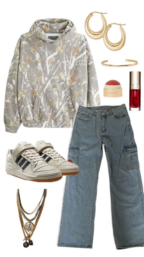 School Outfit Idea #outfitsinspo #camo #oufits #schoolfit #clothes #fashion #hoodie #denim Light Camo Hoodie Outfit, Camo Sweatshirt Outfit, Camo Hoodie Outfit, Camo Jacket Outfit, Cute Middle School Outfits, Middle School Outfits, Chic Wardrobe, Camo Jeans, Camo Sweatshirt